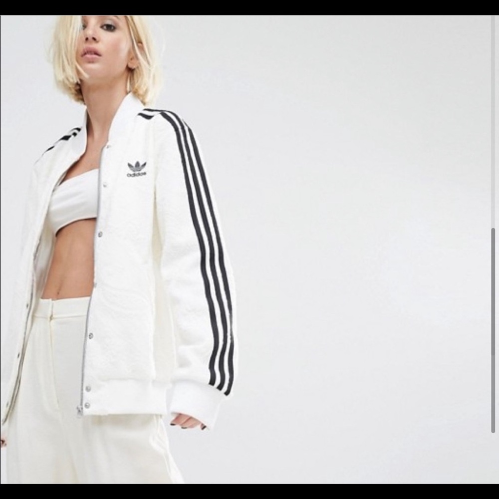 Rare white lace Adidas jacket Urban Outfitters
